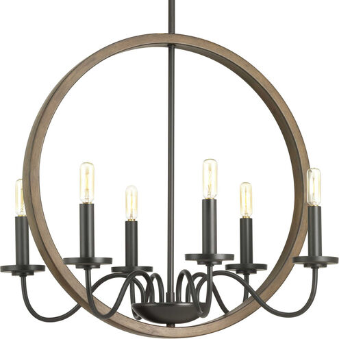 Monteagle 6 Light 22 inch Antique Bronze Chandelier Ceiling Light, Design Series