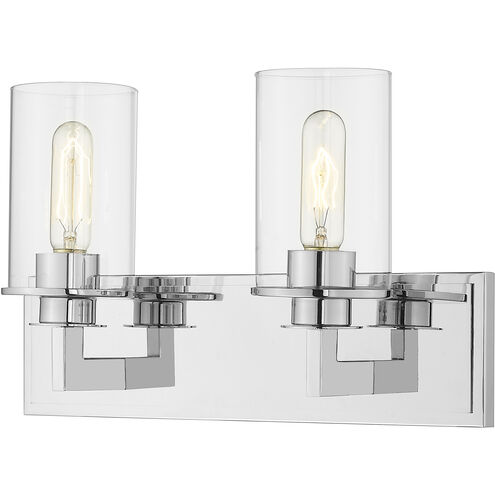 Savannah 2 Light 16.25 inch Chrome Vanity Wall Light