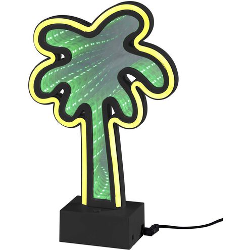 Infinity Neon 10.5 inch 1 watt Black Table/Wall Lamp Portable Light, Palm Tree, Simplee Adesso