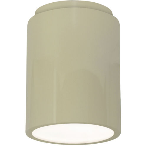 Radiance Cylinder LED 6.5 inch Vanilla Gloss Flush-Mount Ceiling Light
