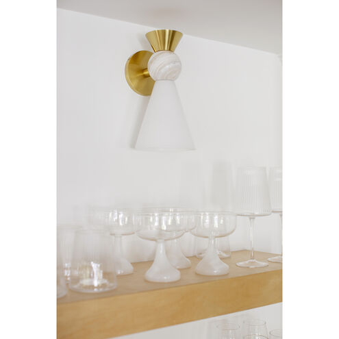 Mona 1 Light 6 inch Aged Brass Wall Sconce Wall Light