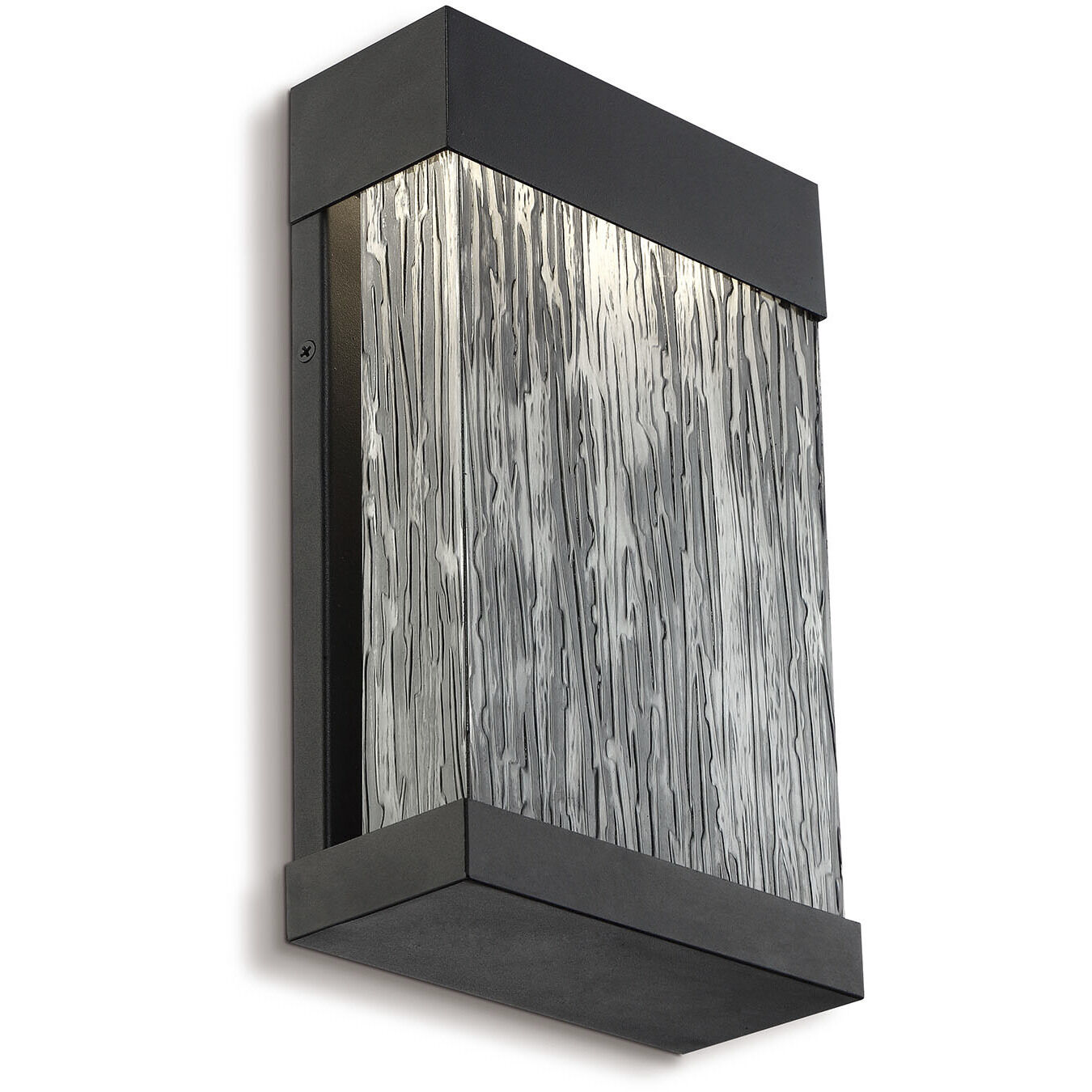 Tiffany LED 16.5 inch Black Outdoor Wall Sconce, Large