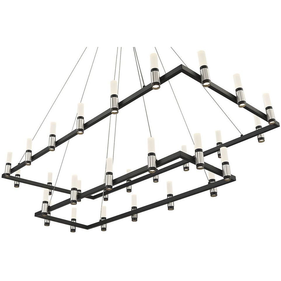 Altamont LED 27 inch Satin Nickel/ Black Chandelier Ceiling Light