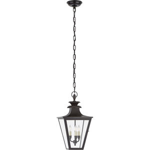 Chapman & Myers Albermarle 3 Light 10.5 inch Blackened Copper Outdoor Hanging Lantern, Small
