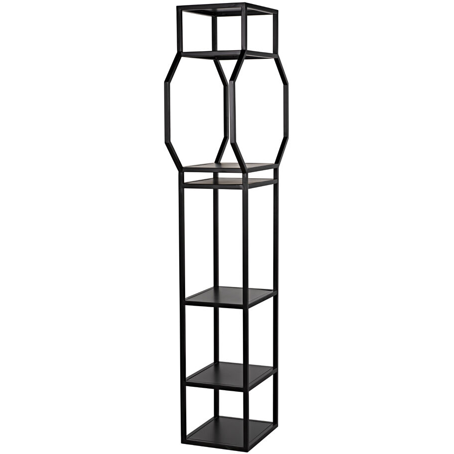 Downtown B Matte Black Bookcase