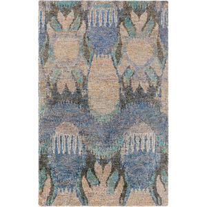Scarborough 96 X 60 inch Purple and Blue Area Rug, Jute