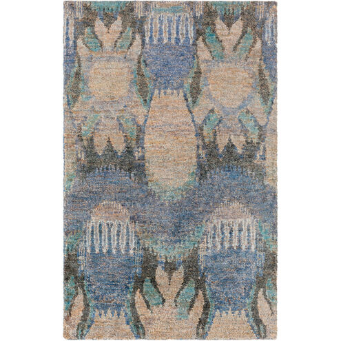 Scarborough 96 X 60 inch Purple and Blue Area Rug, Jute