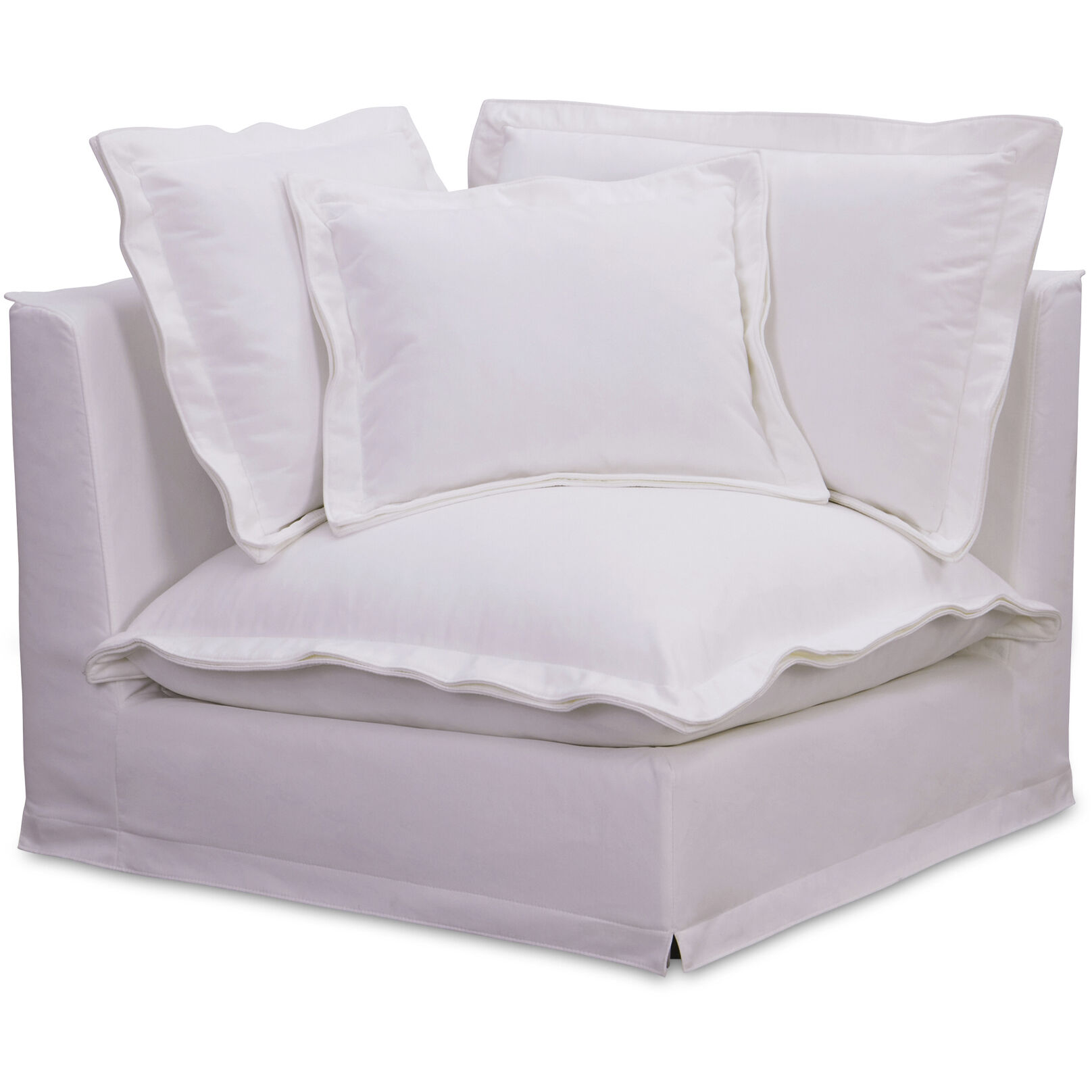 Olivia White Corner Chair