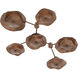 Cumulus LED 48 inch Burnished Bronze Linear Hub & Spoke Ceiling Light