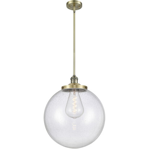 Franklin Restoration Beacon 1 Light 16 inch Antique Brass Pendant Ceiling Light in Incandescent, Seedy
