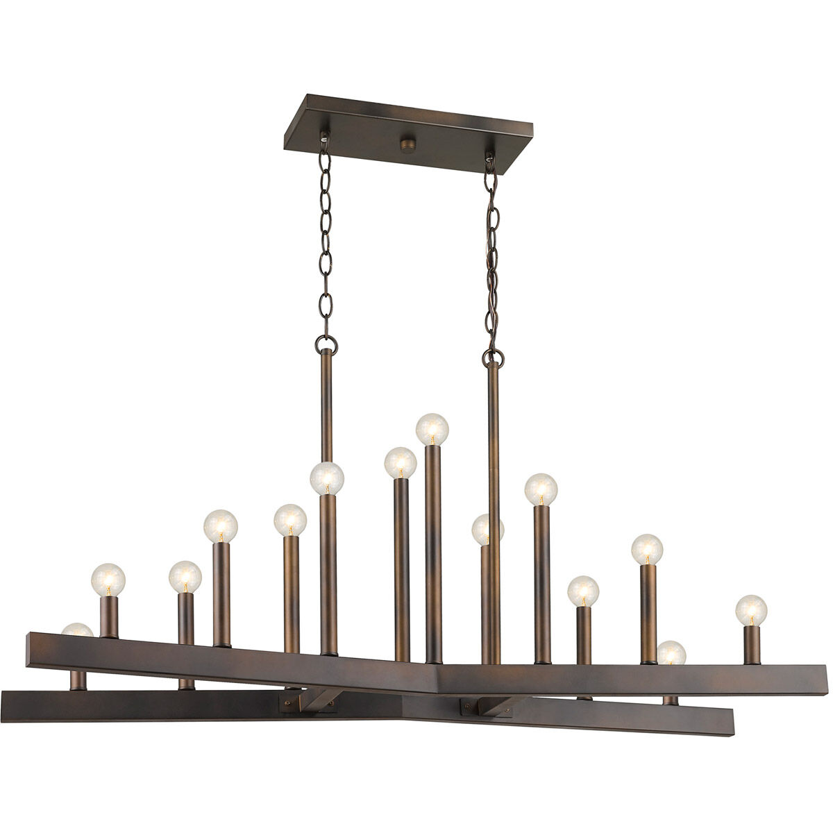 Fallon 14 Light 42 inch Oil Rubbed Bronze Island Pendant Ceiling Light