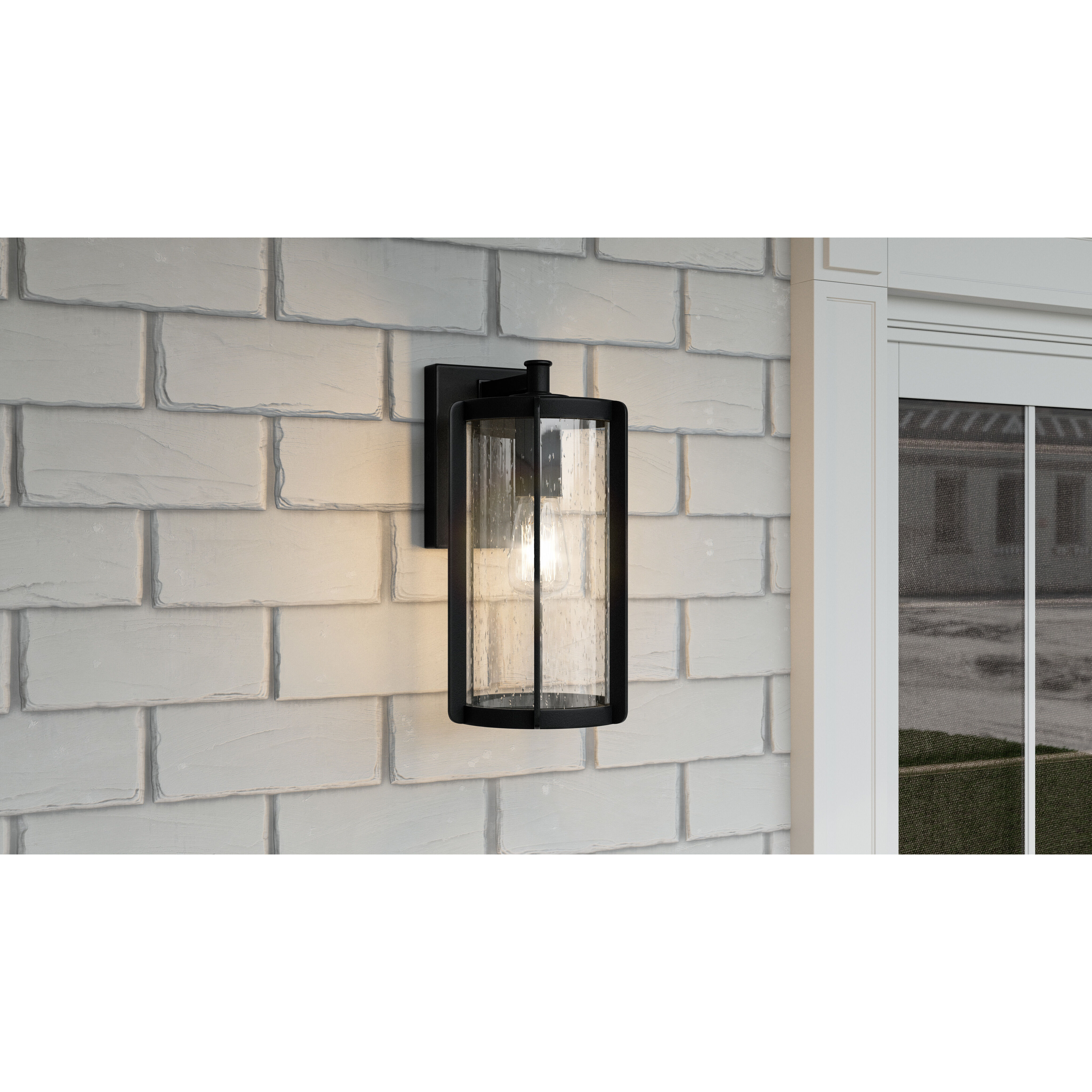 Hazel 1 Light 13 inch Earth Black Outdoor Wall Lantern