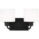 Canfield 2 Light 14.25 inch Midnight Black Wall Bath Fixture Wall Light