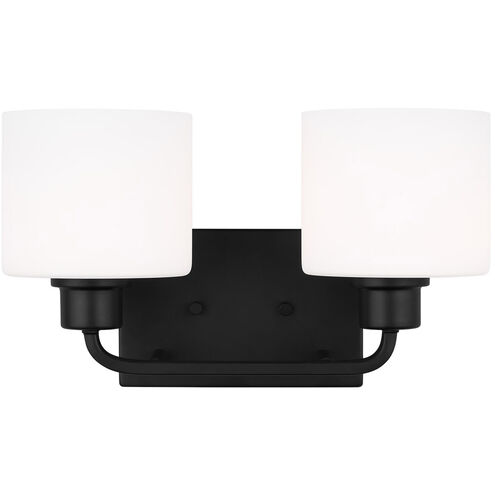 Canfield 2 Light 14.25 inch Midnight Black Wall Bath Fixture Wall Light