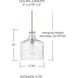 Elijah 1 Light 12 inch Aged Brass Pendant Ceiling Light