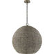 Morada 1 Light 23.75 inch Aegean Grey and Dark Brass Pendant Ceiling Light