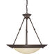 Booker 3 Light 20 inch Burnished Bronze Pendant Ceiling Light, Convertible Dual Mount