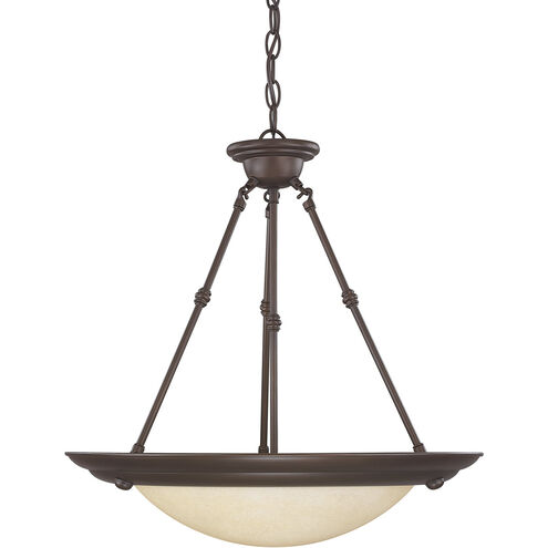 Booker 3 Light 20 inch Burnished Bronze Pendant Ceiling Light, Convertible Dual Mount