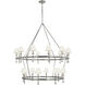 Chapman & Myers Classic LED 57.25 inch Polished Nickel Two-Tier Ring Chandelier Ceiling Light