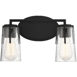 Sacremento 2 Light 14 inch Black Bathroom Vanity Light Wall Light, Essentials