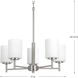 Replay 5 Light 21 inch Brushed Nickel Chandelier Ceiling Light