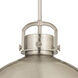 Newton Sphere 1 Light 18 inch Satin Nickel Pendant Ceiling Light