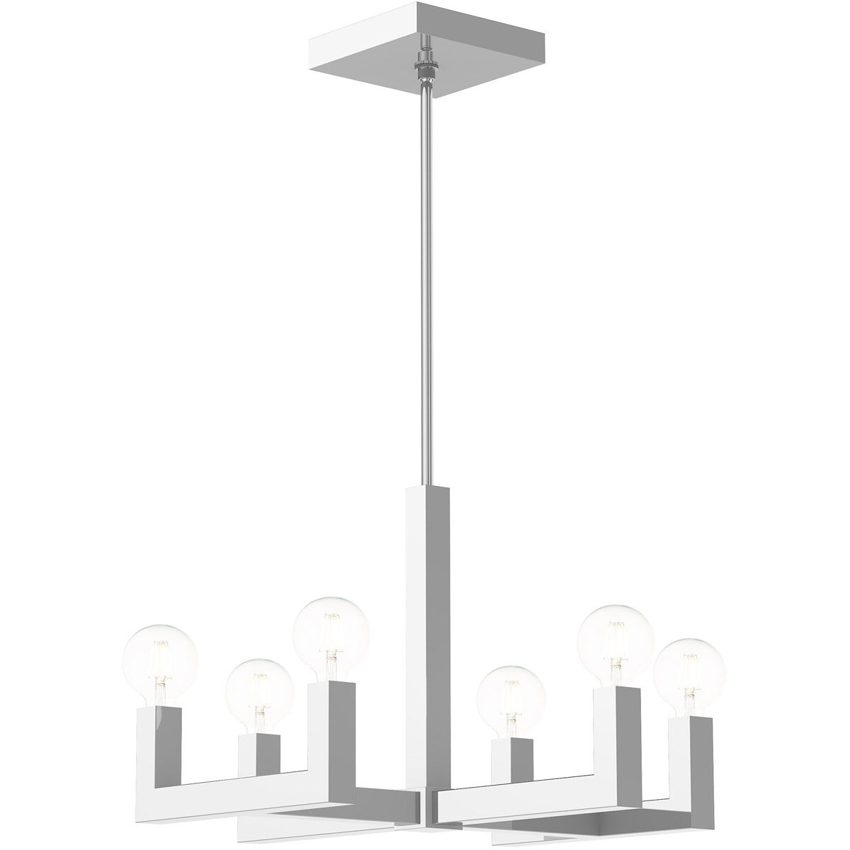 Solna 6 Light 24 inch Polished Chrome Chandelier Ceiling Light