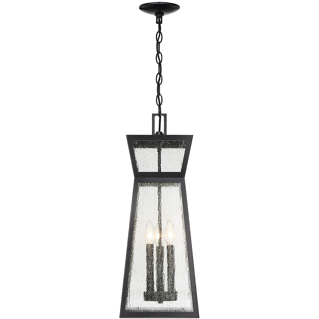 Millford 3 Light 9 inch Black Outdoor Hanging Lantern