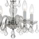 Traditional Crystal 4 Light 15 inch Polished Chrome Mini Chandelier Ceiling Light in Clear Swarovski Strass