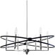 Paloma 6 Light 27 inch Polished Chrome with Matte Black Chandelier Ceiling Light