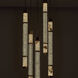 Tubo 24 inch True Brass Foyer Light Ceiling Light