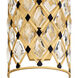 Windsor 2 Light 10 inch French Gold and Matte Black Wall Sconce Wall Light