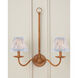 Lenore Blue and Ivory 6 inch Tapered Chandelier Shade