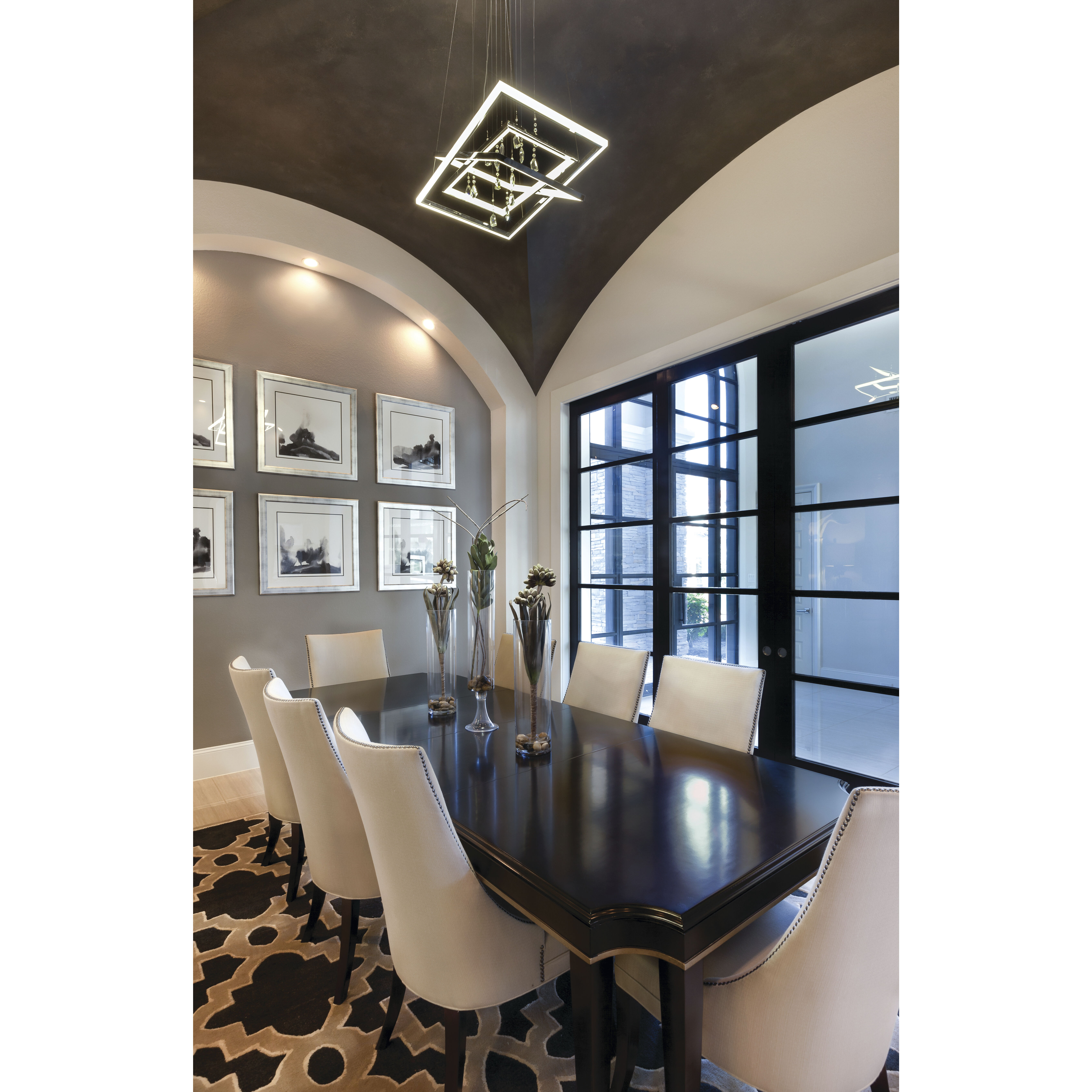 Maze LED 18.5 inch Chrome Chandelier Ceiling Light