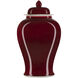 Oxblood 21.5 X 12.5 inch Temple Jar, Large