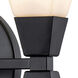 Bowtie 2 Light 13.25 inch Matte Black Bath Bar Wall Light