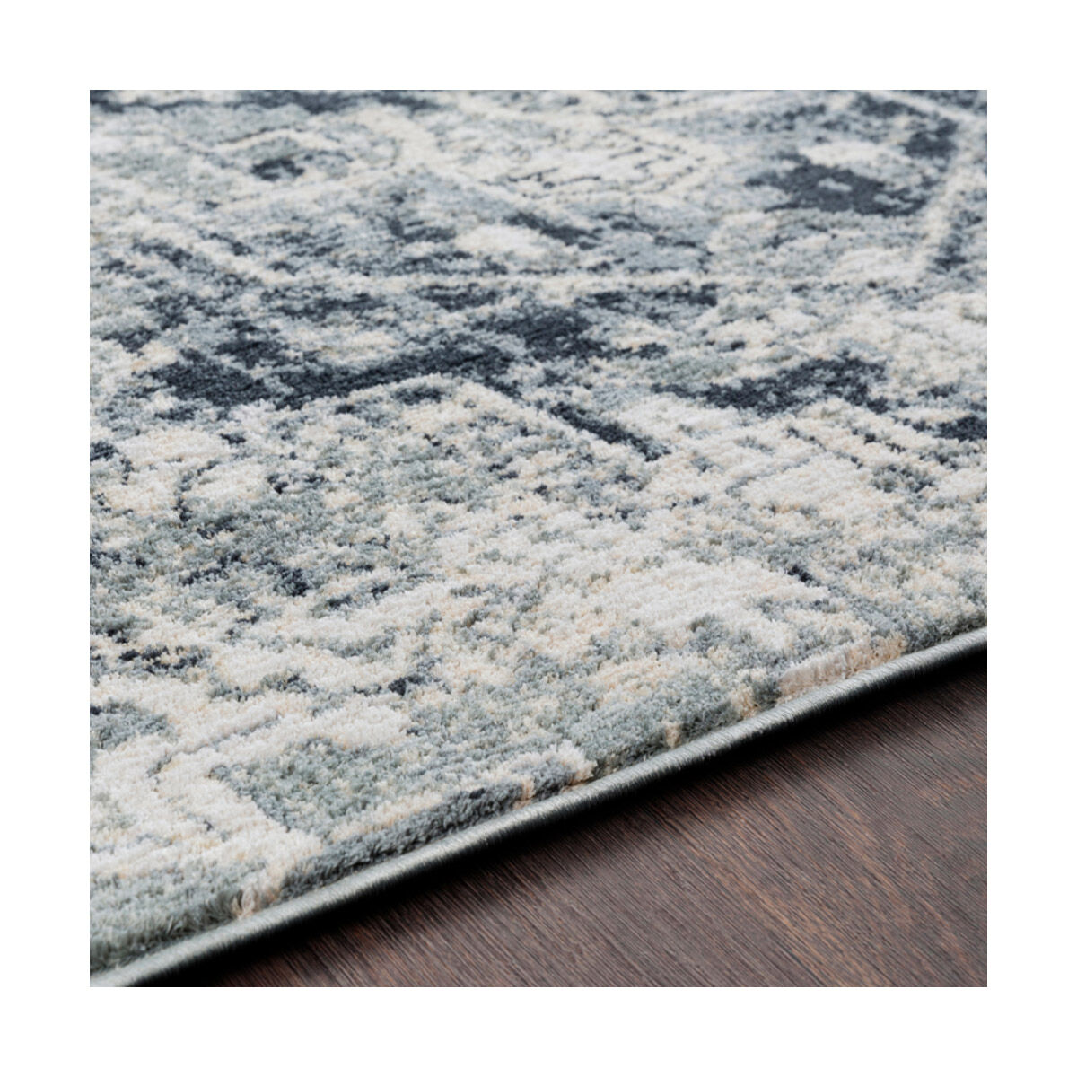 Apricity 90 X 63 inch Light Gray/Medium Gray/White/Cream Rugs, Rectangle