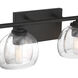 Glint 2 Light 15.5 inch Dark Bronze Vanity Wall Light