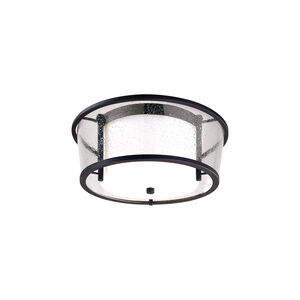 Granville Ave 2 Light 15 inch Forged Bronze Outdoor Flush Mount