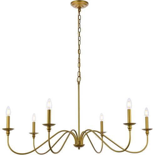 Rohan 6 Light 42 inch Brass Chandelier Ceiling Light