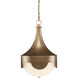 Pasha 1 Light 14 inch Antique Brass Pendant Ceiling Light