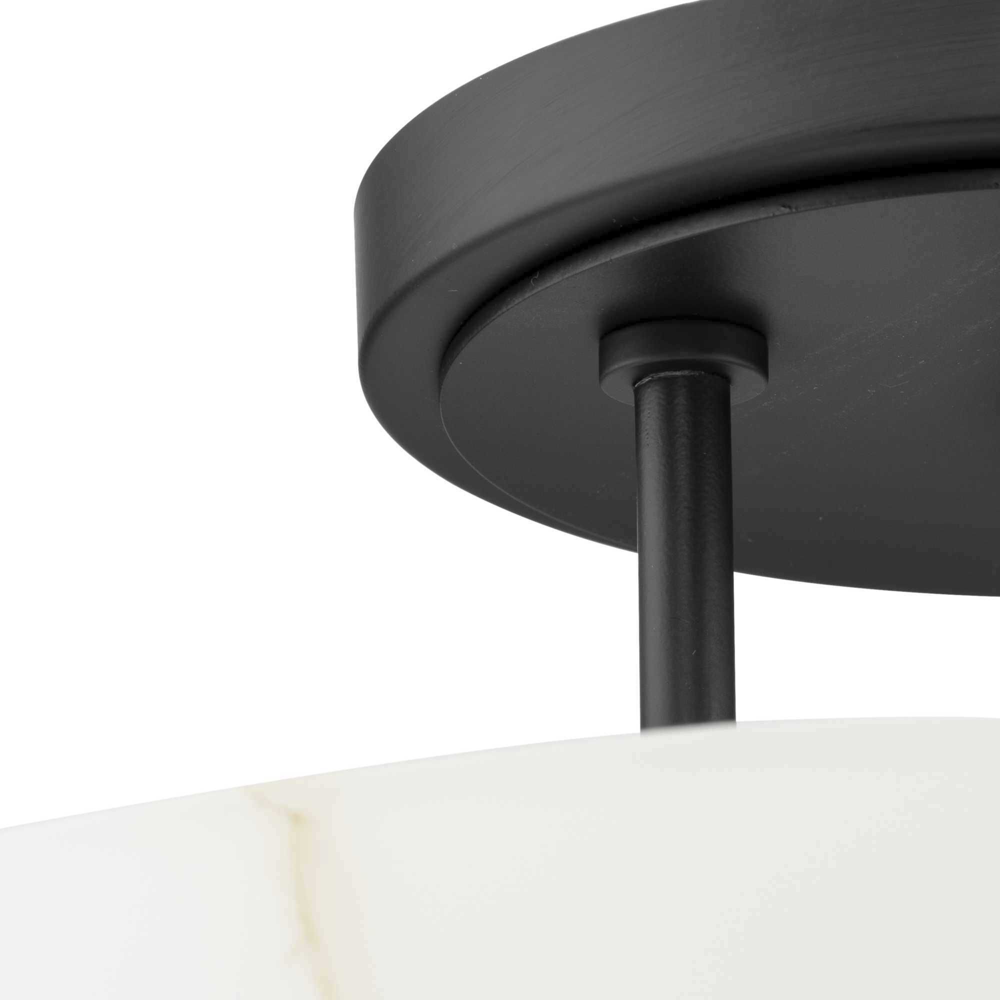 Tosca 3 Light 18 inch Matte Black Semi-Flush Mount Ceiling Light, Design Series