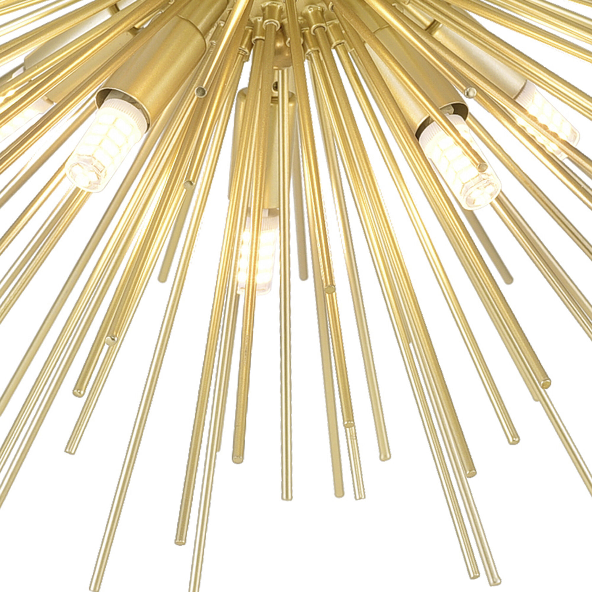 Savannah 6 Light 20 inch Gold Leaf Flush Mount Ceiling Light