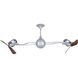 Matthews-Gerbar Italo Ventania 62 inch Brushed Nickel with Mahogany Blades Ceiling Fan, Matthews-Gerbar