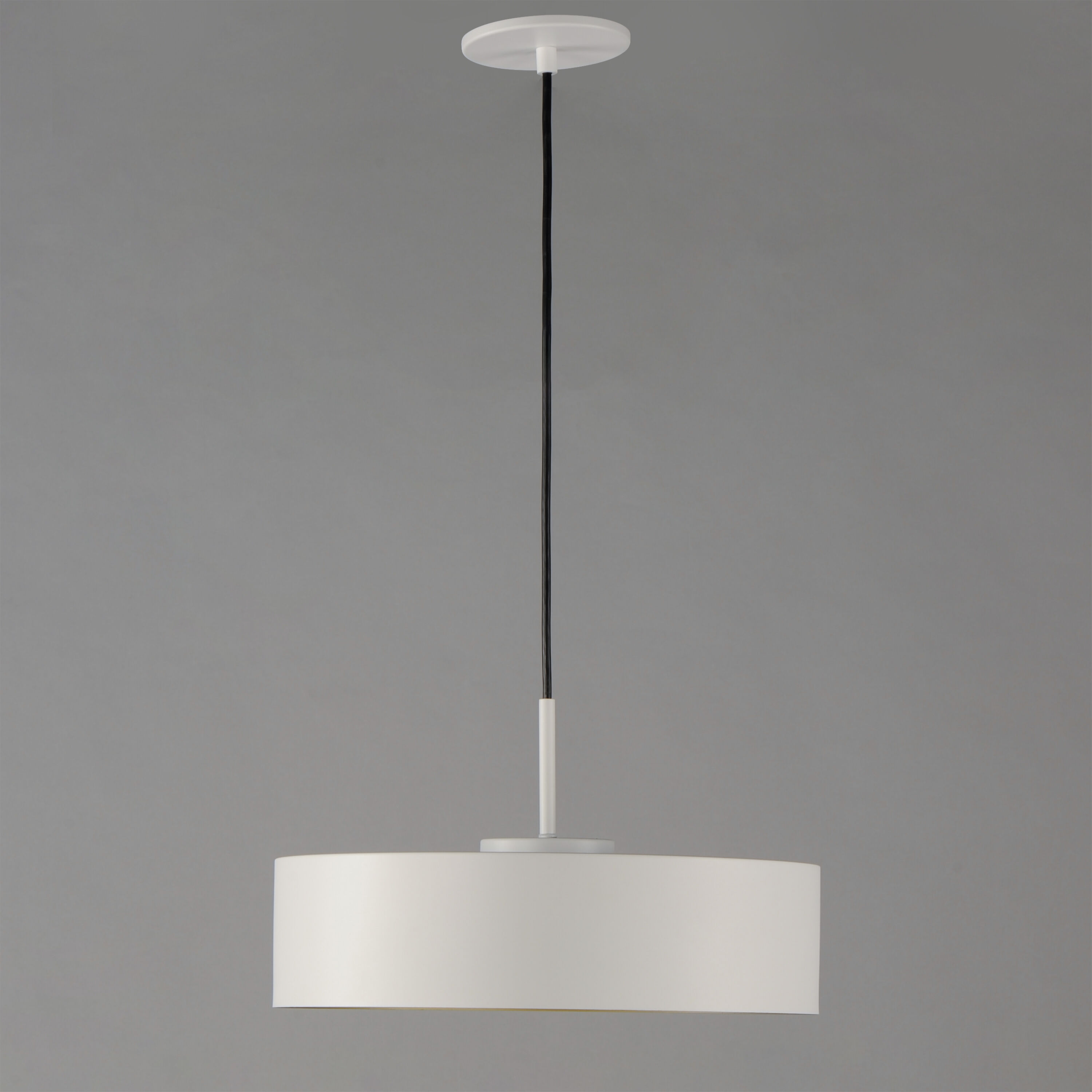 Echo LED 16 inch White/Gold Single Pendant Ceiling Light