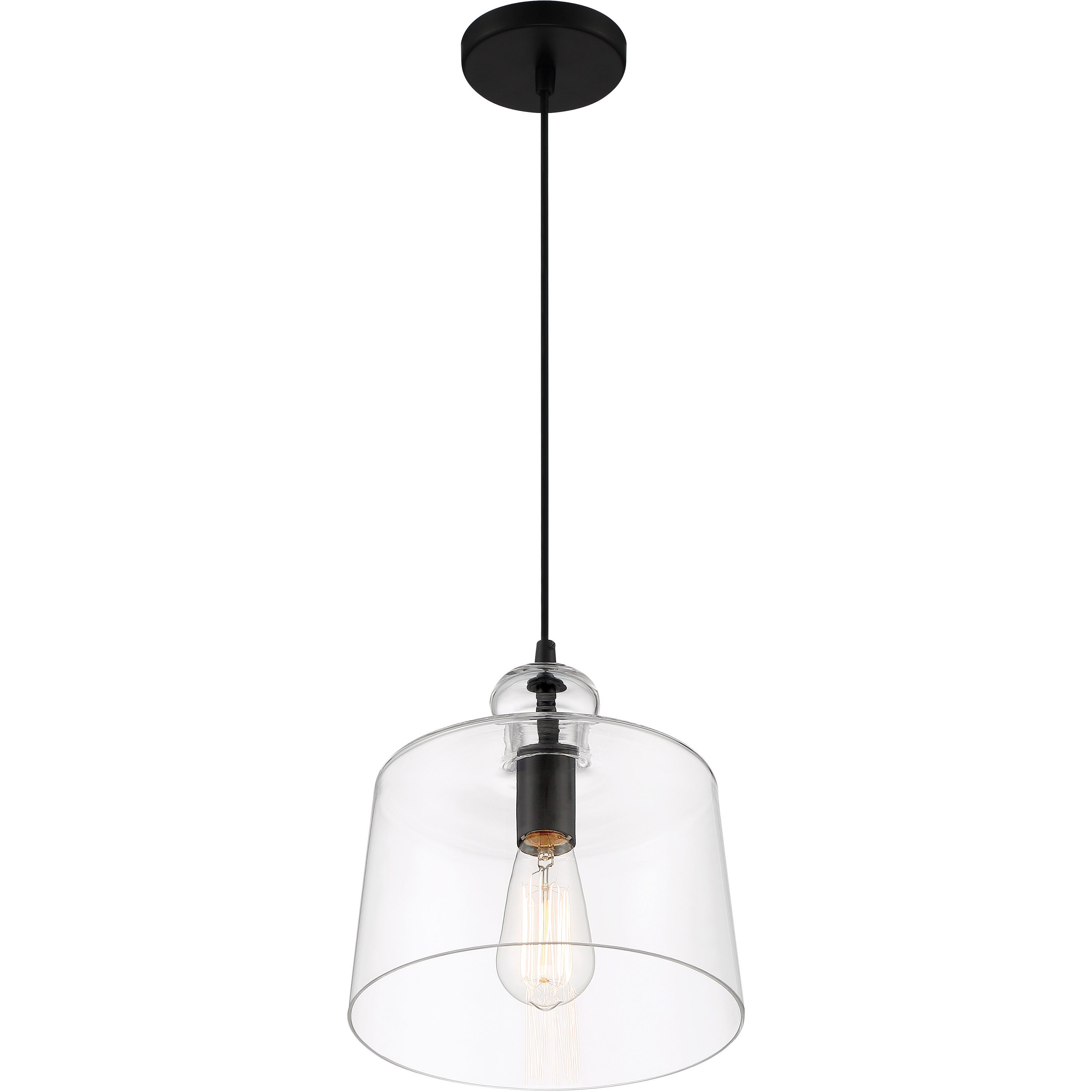 Clarity 1 Light 10 inch Coal Mini Pendant Ceiling Light