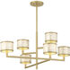 Mariquita 6 Light 34 inch Spun Gold Chandelier Ceiling Light