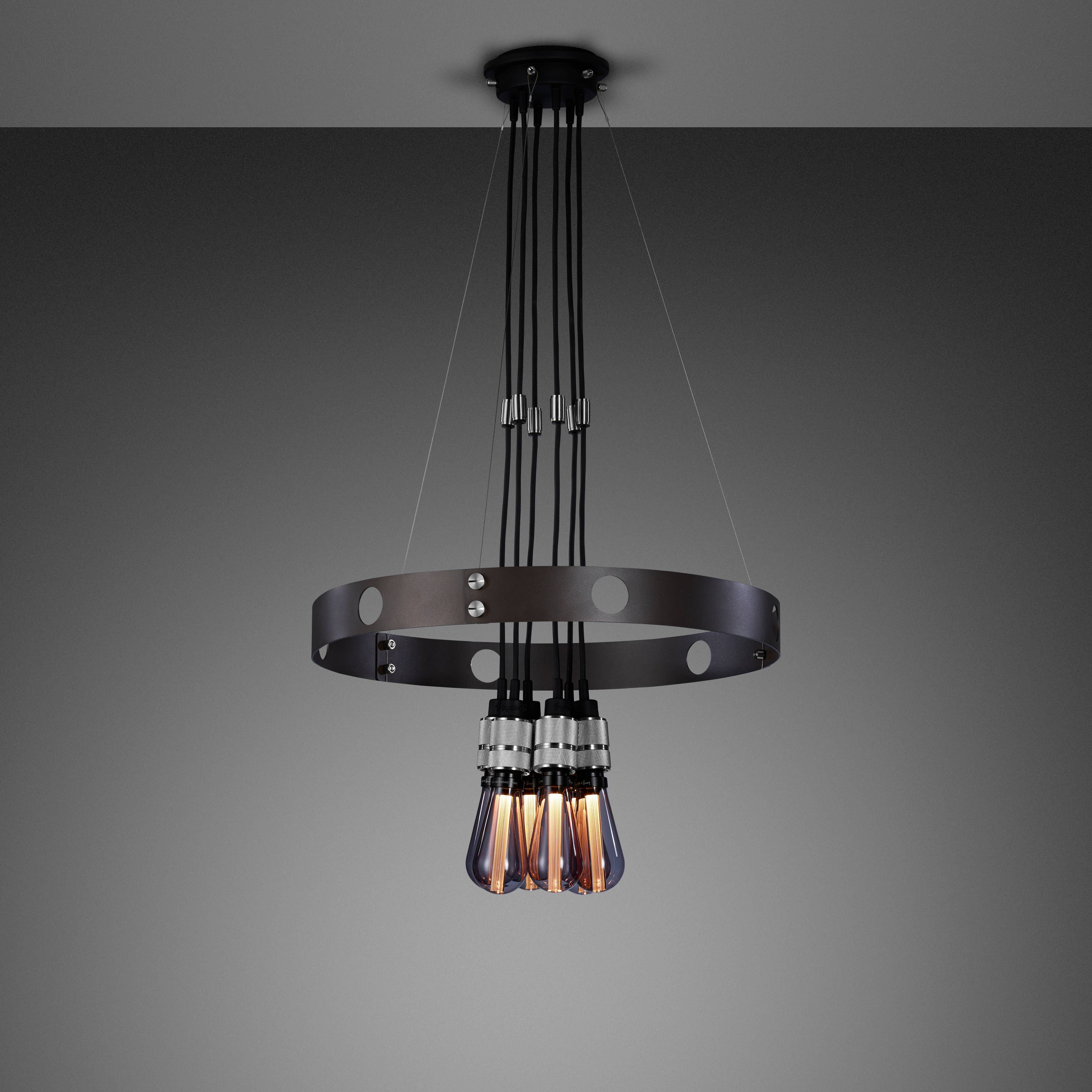 Hero LED 31.5 inch Graphite / Steel Chandelier Ceiling Light