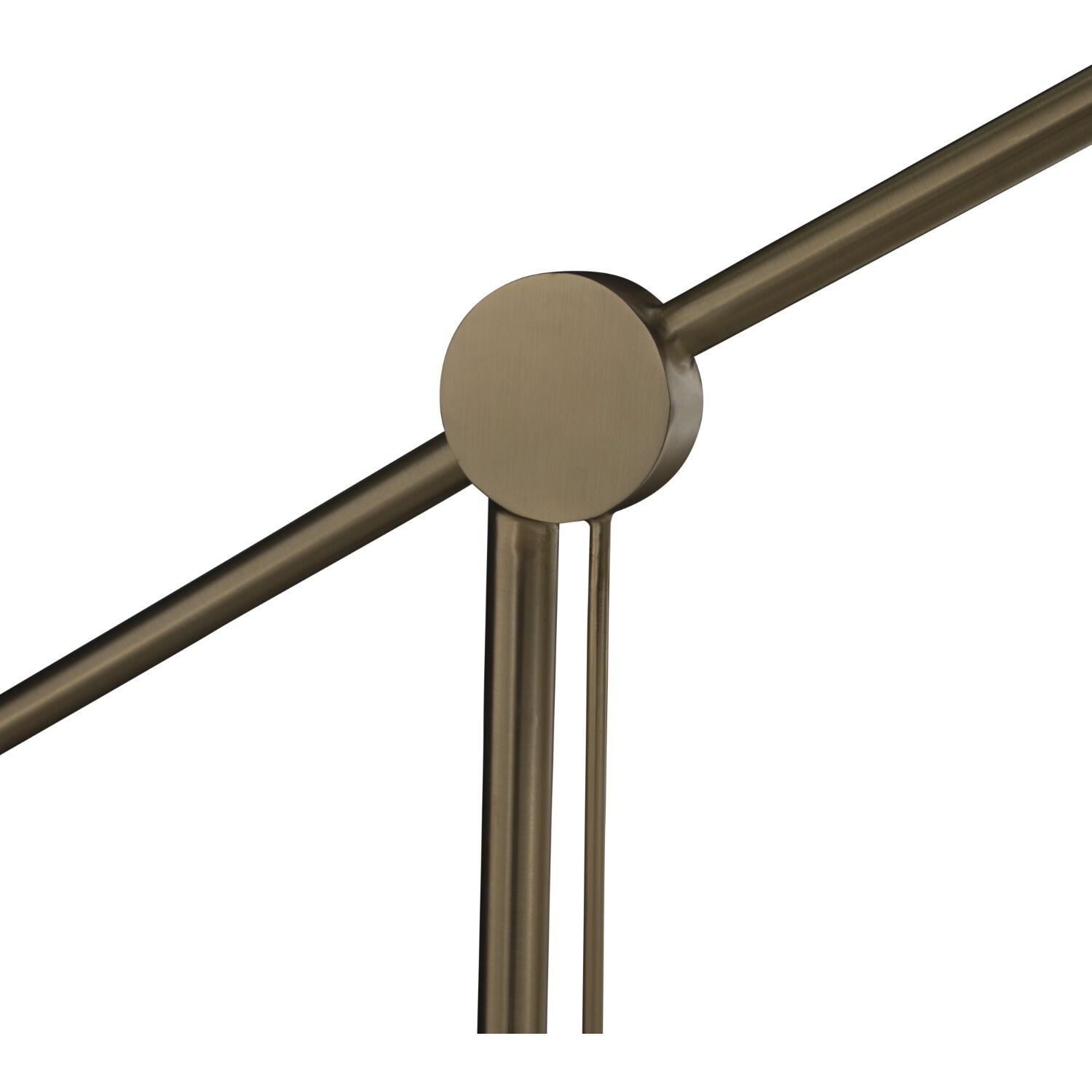 Estelle 55 inch Brass / White Linen Floor Lamp Portable Light