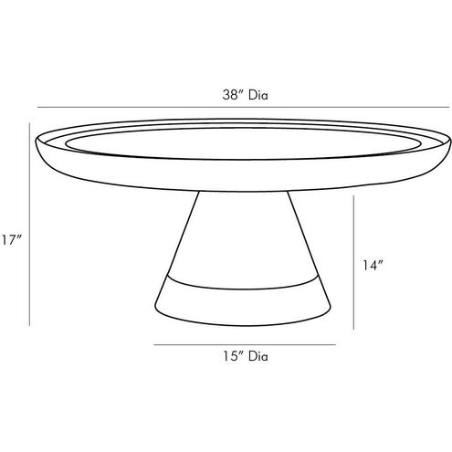 Violi 38 inch Brindle and Antique Brass Cocktail Table